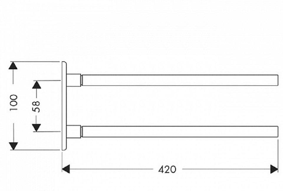 Hansgrohe Axor SteeL, Полотенцедержатель, 41220800
