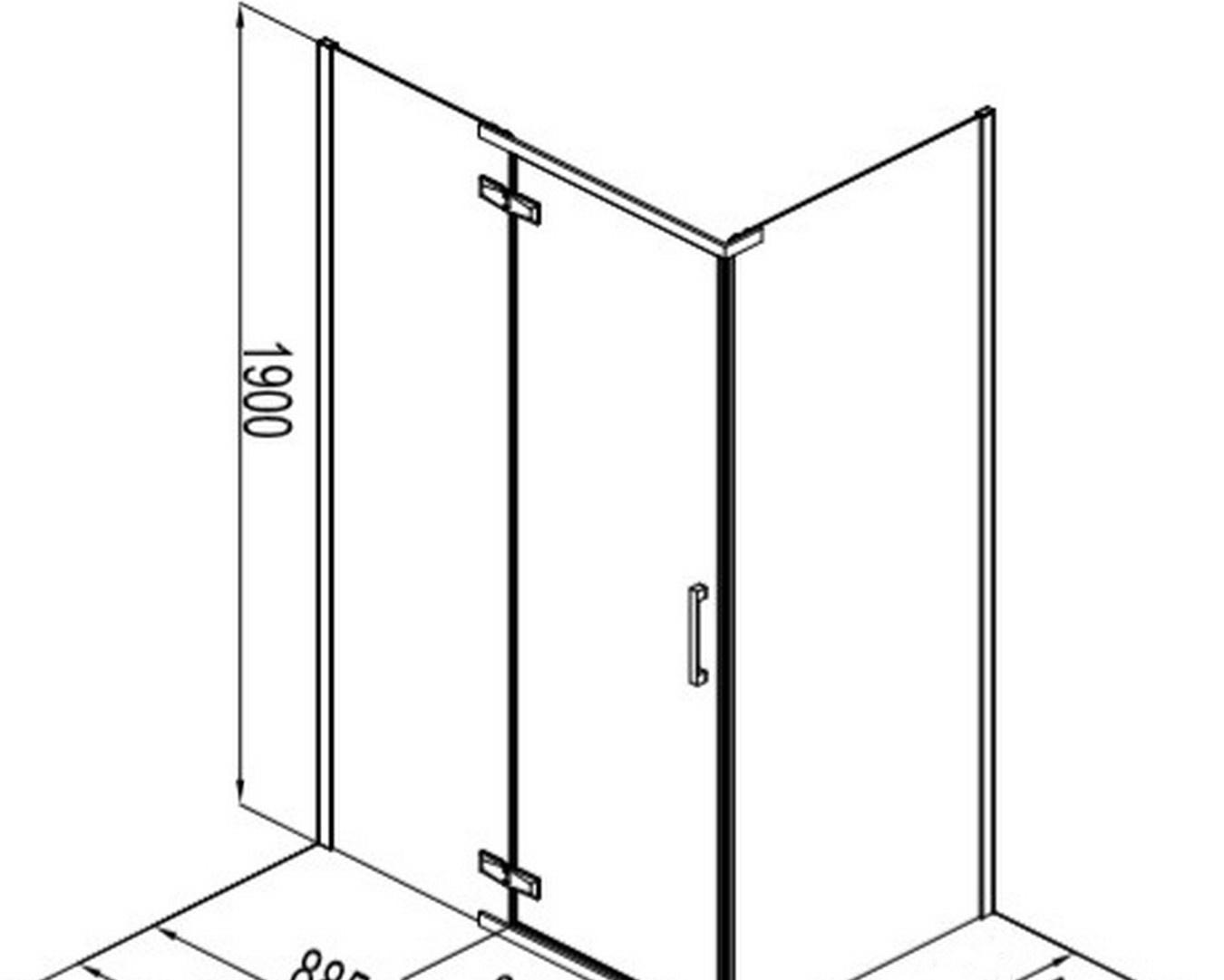 Душевой уголок - Aquanet, Logic, 90x90x190 см, 00243624 / C900 AE32-S-90х90U-CT
