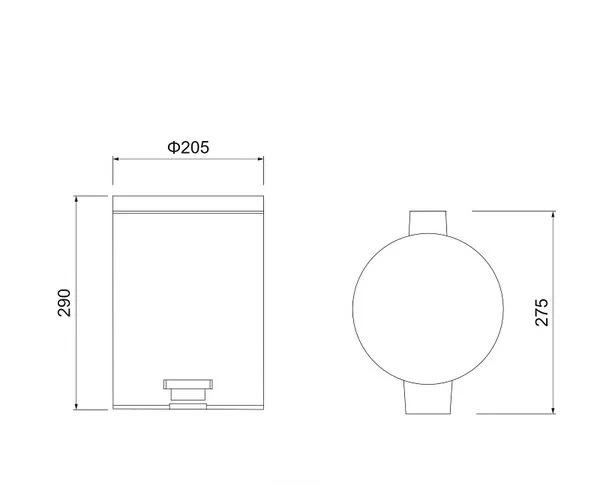 Aquatek без коллекции, Мусорное ведро, AQ4991CR