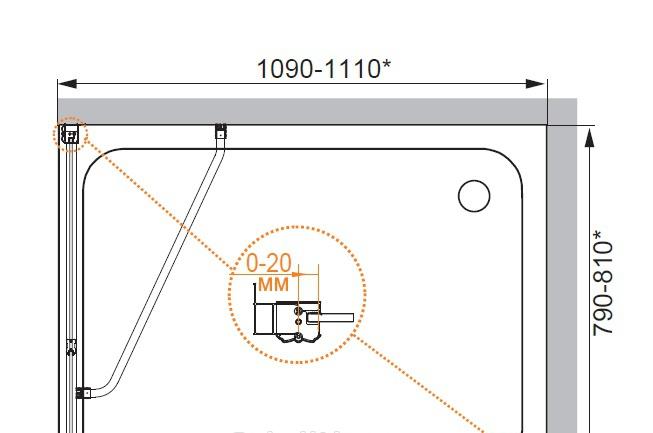 Душевой уголок - Cezares, Retro, 120x90x195 см, RETRO-A-AH-1-120/90-SCORREVOLE-CP-Cr / RETRO-AH-1-120/90-SCORREVOLE-CP-Cr