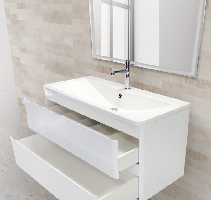 Aquanet Алвита, Тумба с раковиной, PLANE-1000-2C-SO-BL