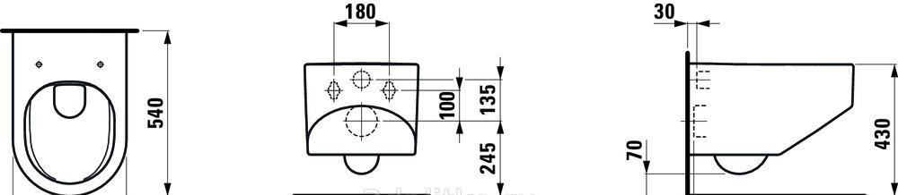 Laufen Sonar, Унитаз подвесной, 8.2034.1.757.000.1