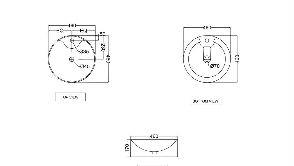 Раковина - Jaquar, Jaquar Designer, 46x46x17 см, JDS-WHT-25935