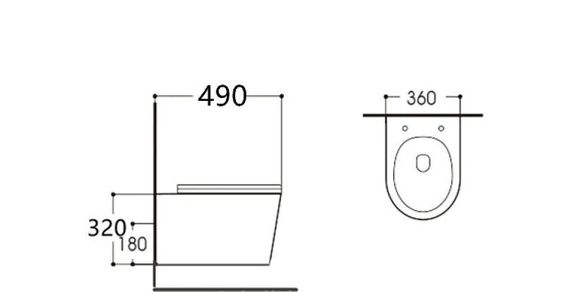 Aquatek Вега, Унитаз подвесной, AQ1904-00