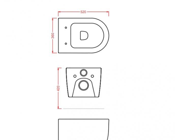 ArtCeram Monet, Унитаз подвесной, MNV001 17 00