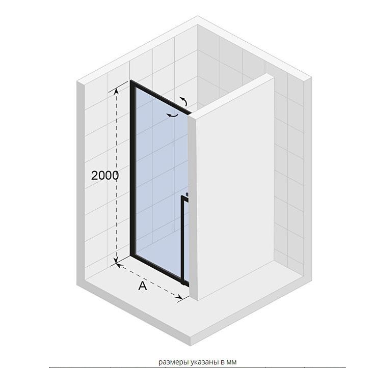 Душевая дверь - Riho, Lucid, 90x200 см, G005002122
