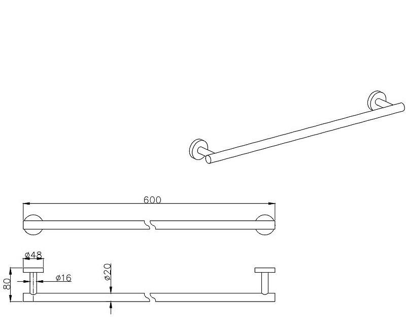 Aquatek Вега, Полотенцедержатель, AQ4014MB