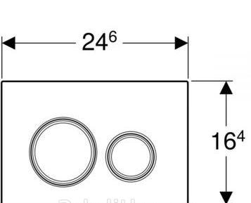 Кнопка смыва - Geberit, Sigma 21, 1.4x24.6x16.4 см, 115.884.TG.1