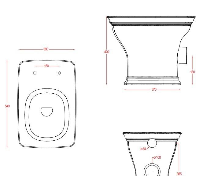 ArtCeram Civitas, Унитаз приставной, CIV003 01 00