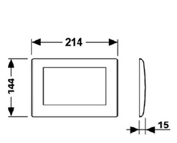 Кнопка смыва - Tece, Teceplanus, 1.5x24x16 см, 9240312