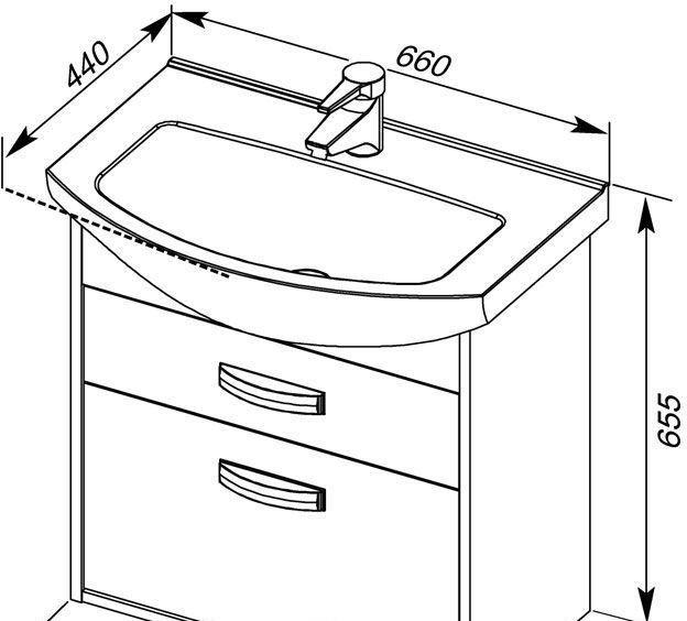 Aquanet Грейс, Тумба с раковиной, 00212652