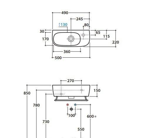 Globo Genesis, Раковина, GE046.BI*1