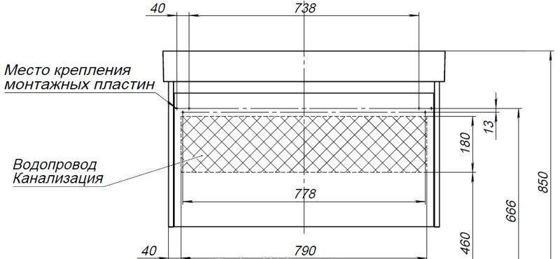 Aquanet Nova Lite, Тумба для раковины, 00242268