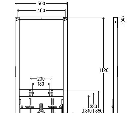 Инсталляция для биде - Viega, Prevista Dry, 48x50x112 см, 776442