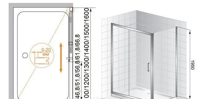 Душевой уголок - Cezares, Porta, 130x90x195 см, PORTA-AH-11-130/90-P-Cr / PORTA-D-AH-11-130/90-P-Cr