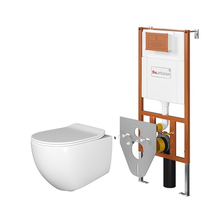 ArtCeram File, Унитаз подвесной с инсталляцией и кнопкой, 700.101.02