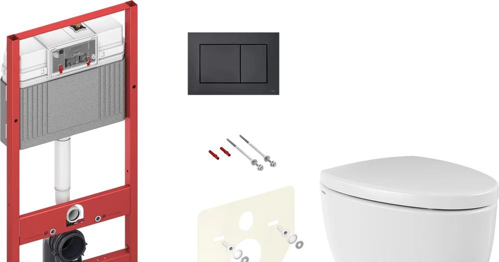 Bocchi Etna, Унитаз подвесной с инсталляцией и кнопкой, 500.124.TC.R