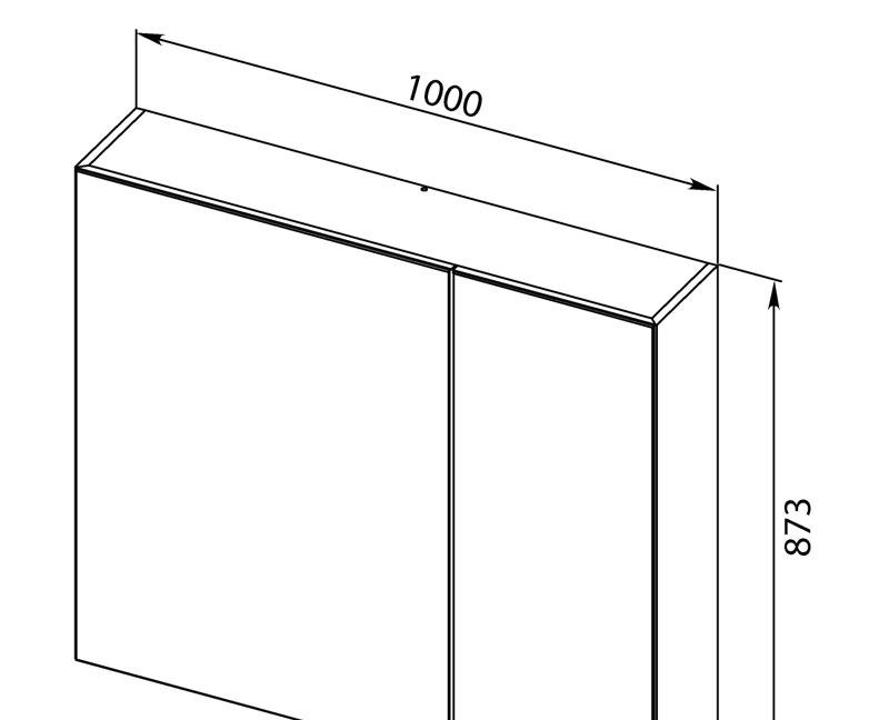 Aquanet Нью Йорк, Шкаф-зеркало, 00203955
