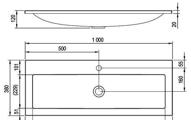 Ravak Clear, Раковина, XJJ01110000