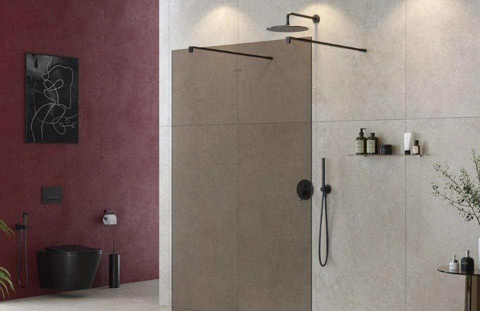 Душевая перегородка - Cezares, Liberta, 120x195 см, L-2-120-120-BR-NERO / LIBERTA-L-2-120-120-BR-NERO