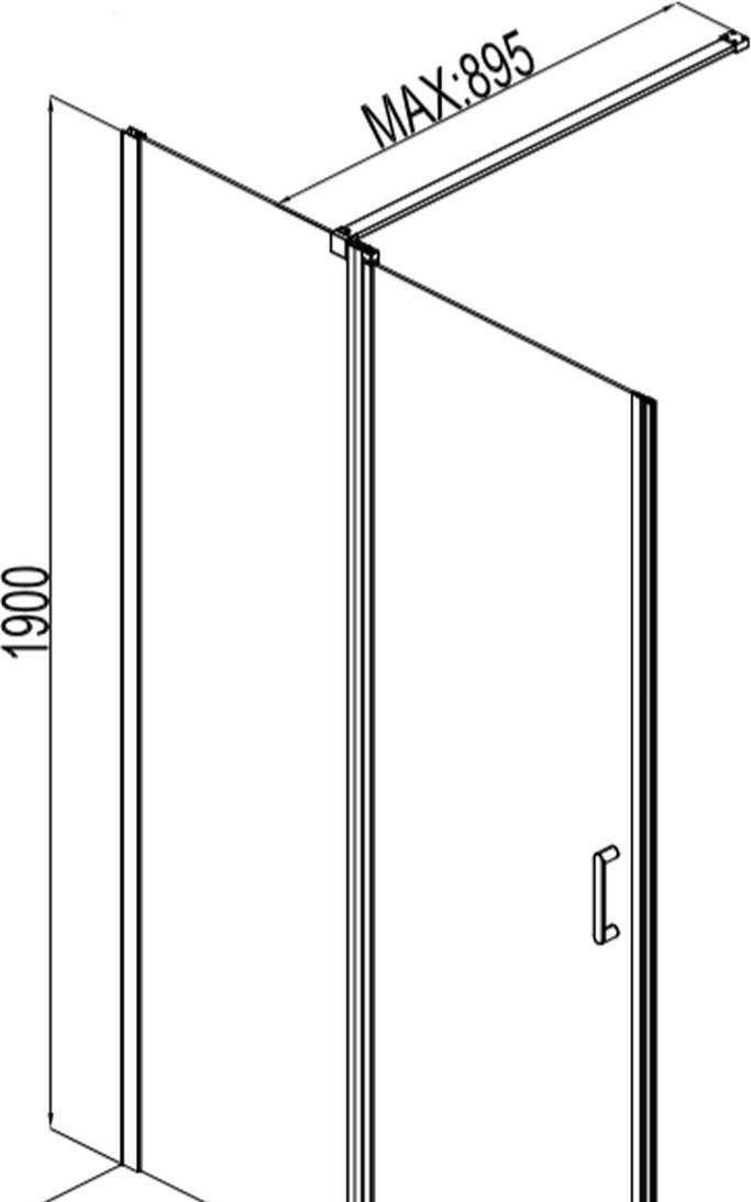 Душевая дверь - Aquanet, Cinetic, 120x190 см, AE12-N-120H190U-CT