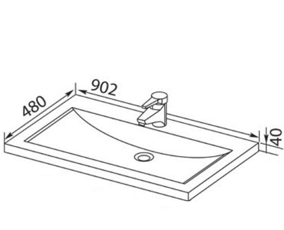 Aquanet Нота, Раковина столешница, 00158756