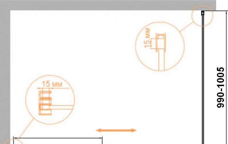 Душевой уголок - Cezares, Duet Soft, 130x100x195 см, DUET SOFT-M-AH-1-130/100-C-Cr