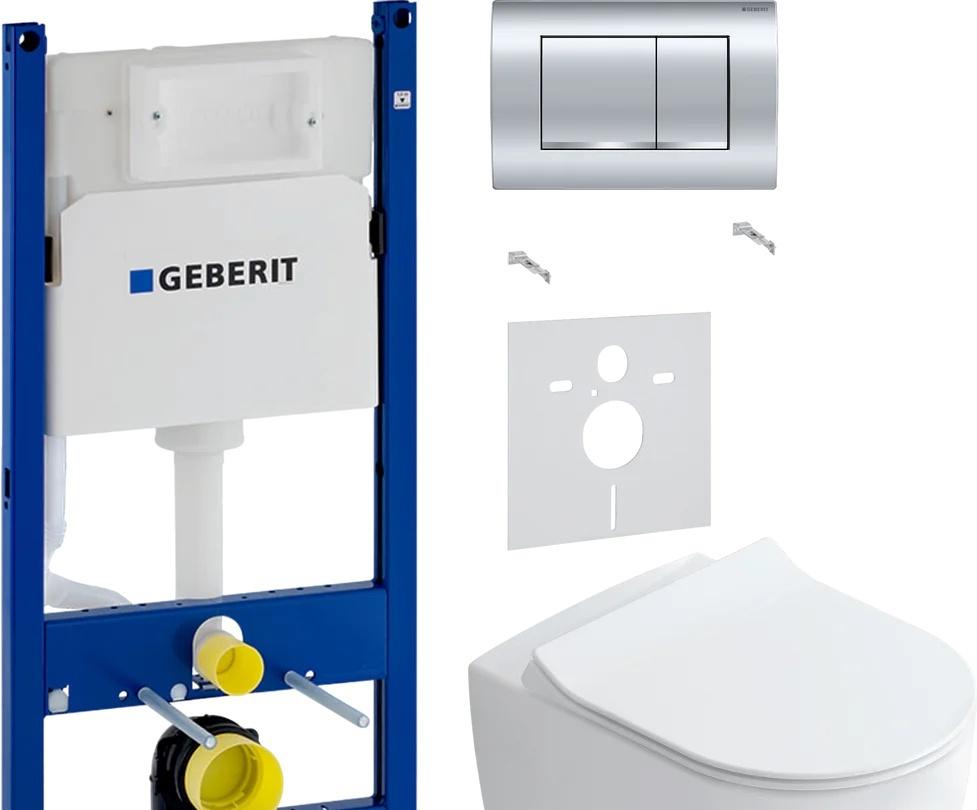 Geberit без коллекции, Унитаз подвесной с инсталляцией и кнопкой, 00179987 / 5660H101 / 5660H101 + 9M35S101