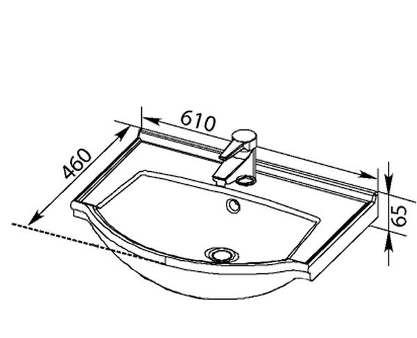 Aquanet Shenxin, Мебельная раковина, 00170121