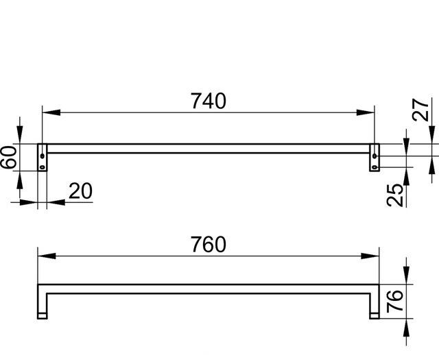 Keuco Edition 90, Полотенцедержатель, 19101 010800 / 19101010800