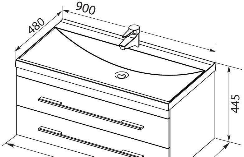 Aquanet Верона, Тумба с раковиной, 281099