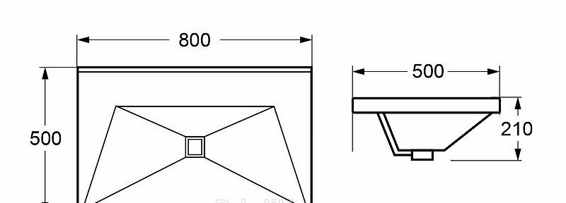 Cezares Molveno, Раковина, CZR-1188-800/500