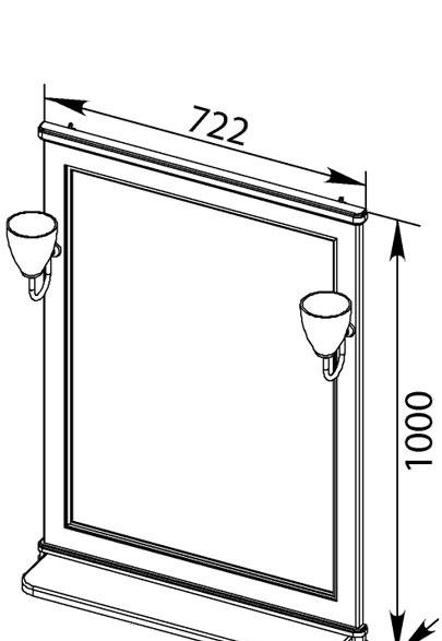 Aquanet Латина, Шкаф-зеркало, 00179635