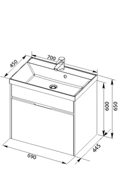 Cezares Orchidea Moderno, Тумба для раковины, OR80.07