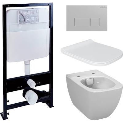 Vitra Shift, Унитаз подвесной с инсталляцией и кнопкой, DT1026025