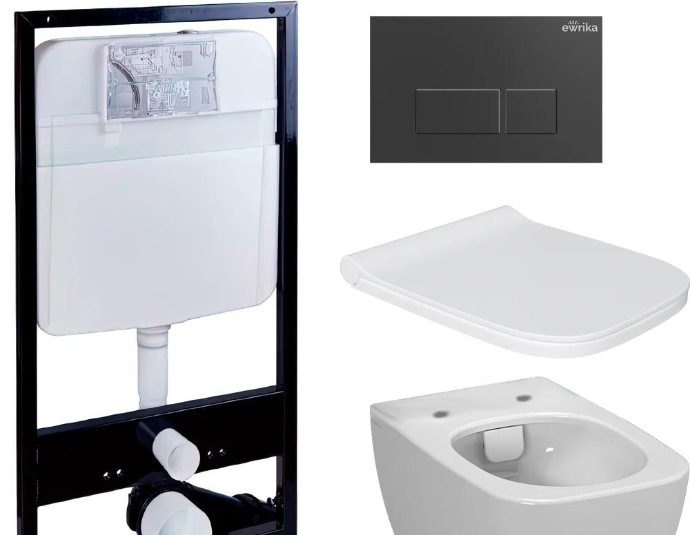 Vitra Shift, Унитаз подвесной с инсталляцией и кнопкой, V0E100S0