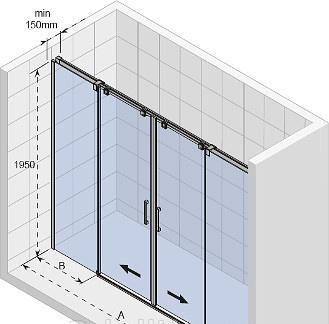 Душевая дверь - Riho, Ocean, 140x195 см, GU0404100