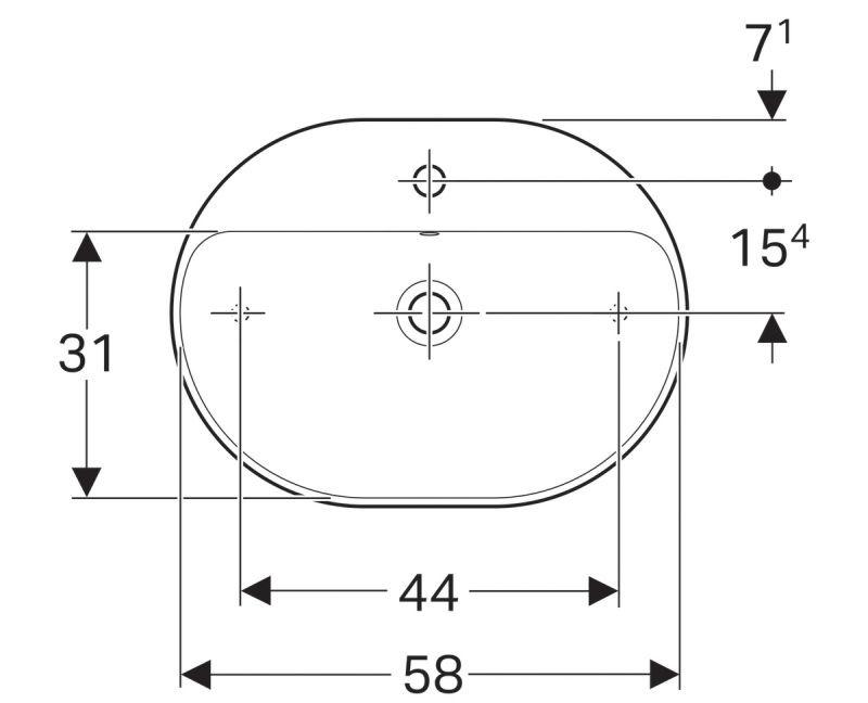 Geberit Variform, Раковина, 500.777.01.2