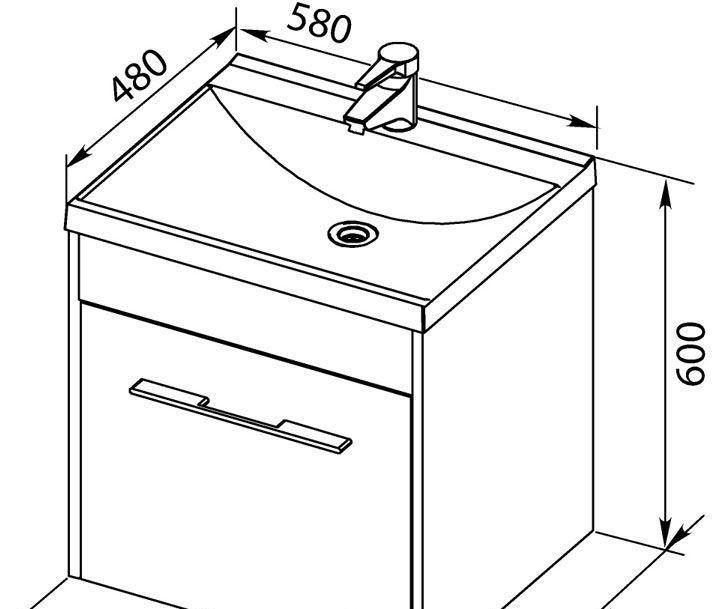 Aquanet Августа, Тумба с раковиной, 00225438