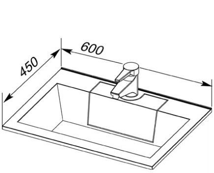 Раковина - Aquanet, Фортуна, 45x60x18 см, N359323138