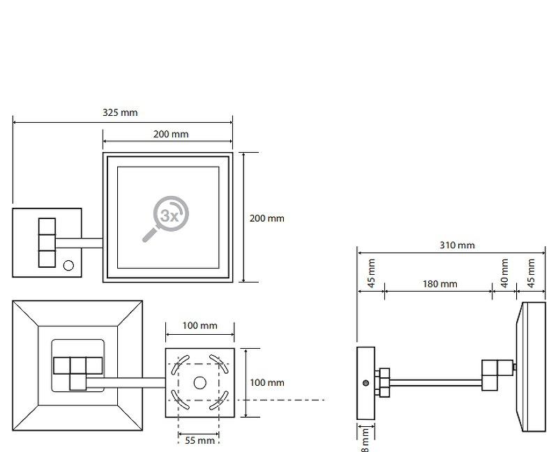 Bemeta Cosmetic mirrors, Косметическое зеркало, 116201202