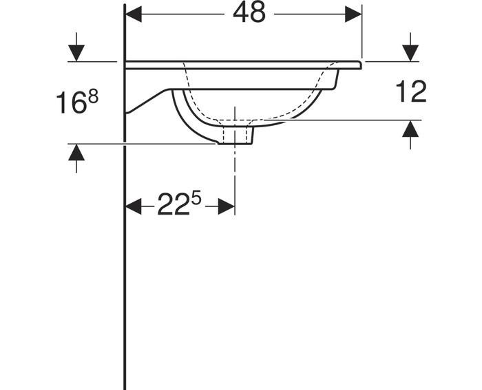 Geberit Renova Plan, Раковина, 122280000