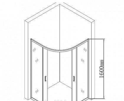 Душевой уголок - Aquanet, без коллекции, 90x90x160 см, 00211297 / SE-900Q-Short