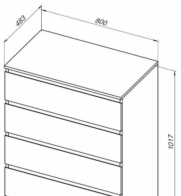 Aquanet Сканди, Комод, 00302541 / 302541