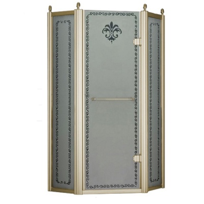 Душевой уголок - Cezares, Retro, 90x90x195 см, RETRO-A-P-1-90-PP-Br-R / RETRO-P-1-90-PP-Br-R