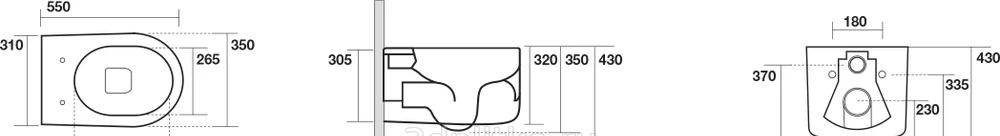 Kerasan Nolita, Унитаз подвесной, 531411