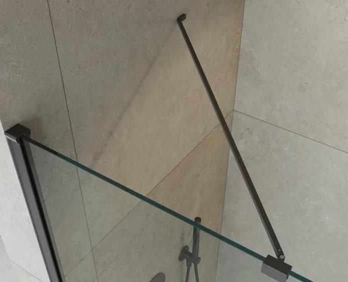 Душевая перегородка - Cezares, Liberta, 120x195 см, LIBERTA-L-1-TB-120-GR-NERO / L-1-TB-120-GR-NERO