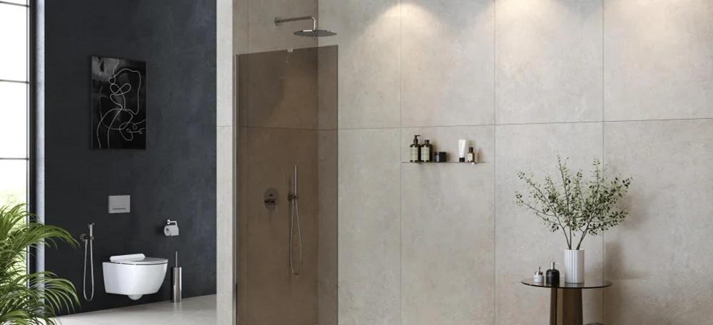 Душевая перегородка - Cezares, Liberta, 110x195 см, LIBERTA-L-1-TB-110-BR-Cr / L-1-TB-110-BR-Cr