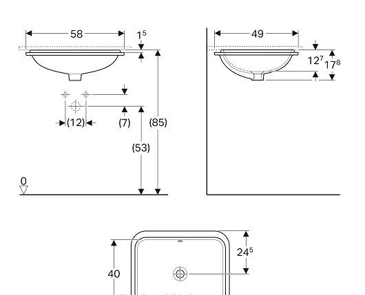 Geberit Variform, Раковина, 500.764.01.2
