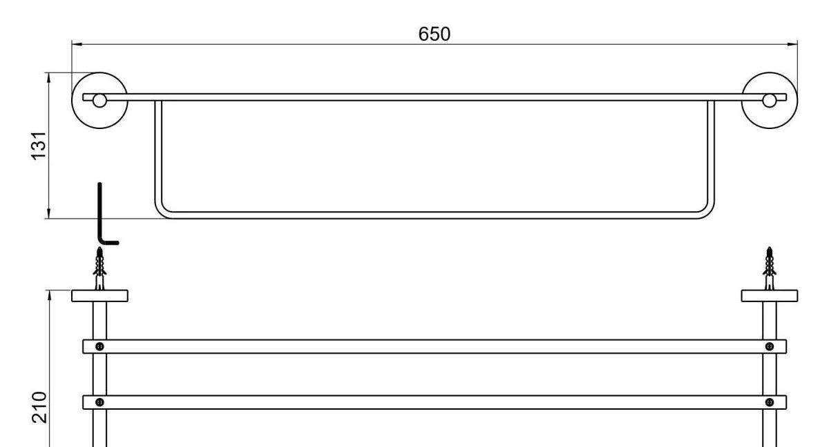 Aquatek Бетта, Полка с полотенцедержателем, AQ4615MB
